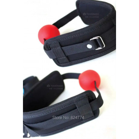 БДСМ Кляп с наручниками на руки "Toughage"