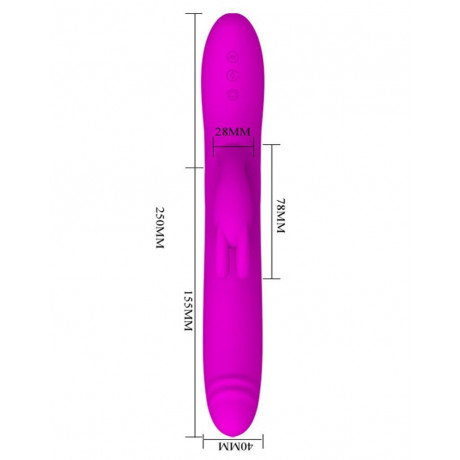 Вибратор с фрикциями и стимулирующими шариками вдоль ствола "Pretty Love Byron"