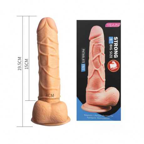 Реалистичный фаллоимитатор "Enduro blaster" 8.0" на присоске без вибрации 