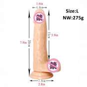 Реалистичный фаллоимитатор на присоске без вибрации "Sex time" 