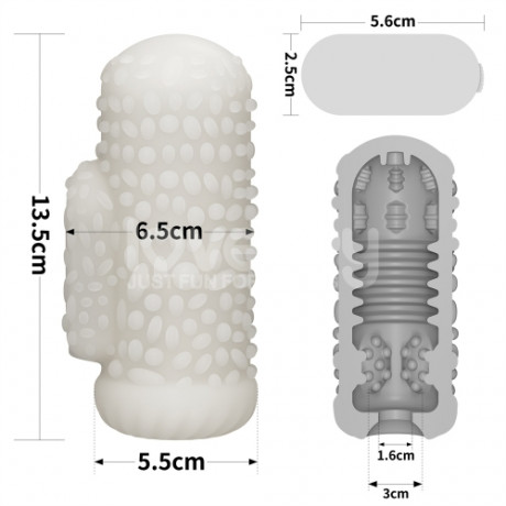 Насадка-мастурбатор 2 в 1 с вибрацией "Knights Ring Drip"