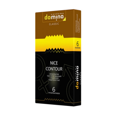 Текстурированные презервативы с рифленой поверхностью "Domino Nice Contour" 6 шт.