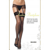 Чулки с поясом в сеточку 3052