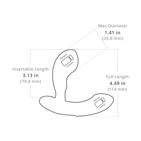 Мощный массажер простаты с двумя моторчиками, управляемый на расстоянии "Edge by Lovense"