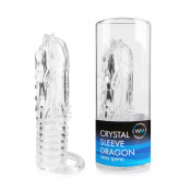 Прозрачная насадка на член без вибрации со стимулирующими усиками "Crystal Sleeve"