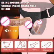 Страпон с внутренней насадкой, с вибрацией и дистанционным пультом "Enduro blaster 7,8"