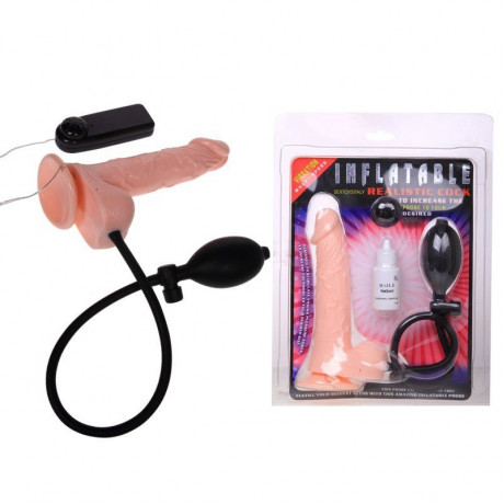Фаллоимитатор надувной на присоске с вибрацией "Baile"