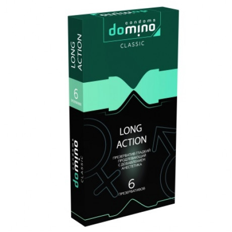 Презервативы, продлевающие половой акт "Domino Long Action", 6 шт.