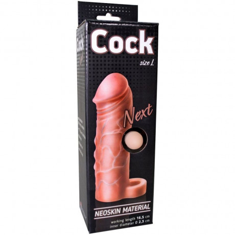 Насадка на член с кольцом для мошонки "Cock Next"