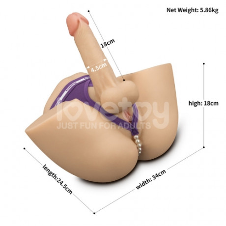 Полноразмерный мастурбатор вагина+анус+фаллос 3 в 1 с трусиками "Streetgirls #17"