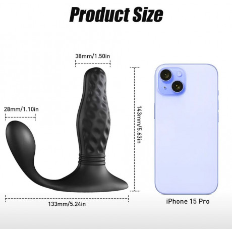 Анальный вибростимулятор с пультом управления "Diamond Yeain"