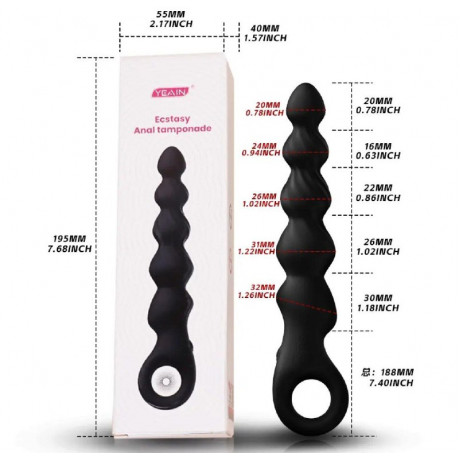 Анальная цепочка шарики с вибрацией "Ecstasy Anal Tamponade Yeain"