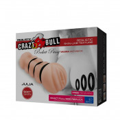 3D Мастурбатор для мужчин с сужающими кольцами "Crazy Bull Julia"