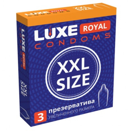 Презервативы увеличенного размера "Luxe Royal XXL Size", 3 шт.