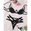 Сексуальный черный комплект белья R80978