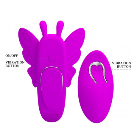 Клиторальный вибростимулятор на трусики с дистанционным пультом "Romance Aileen"