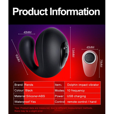 Супер огромный вибростимулятор "Black impact"