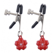Зажимы на соски звенящие Yeain SMRJ64 "Красный цветочек"