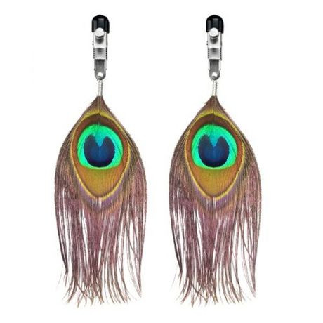 Зажимы на соски "Bondage Fetish Павлинье перо"