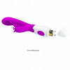 Вибратор с клиторальным стимулятором в виде бабочки и язычком на головке "Pretty Love Moth"