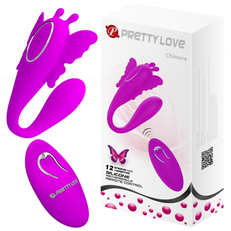 Вибростимулятор для пар с дистанционным пультом "Pretty Love Chimera"
