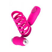 Насадка на член с 2-мя вибропулями "Dibe"