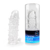 Прозрачная насадка на член без вибрации со стимулирующими усиками "Crystal Sleeve"