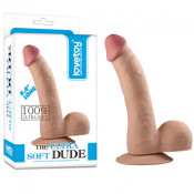 Фаллоимитатор на присоске без вибрации "ULTRA SOFT DUDE"