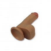 Фаллоимитатор без вибрации с мошонкой на присоске "Nature Cock Gabe"