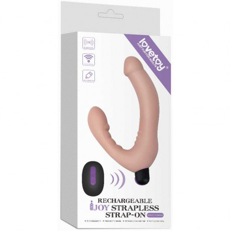 Женский страпон с дистанционным пультом управления и вибрацией "iJoy Strapless Strap-On"