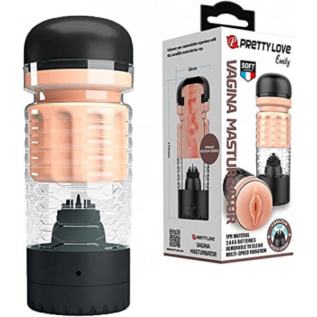 Мягкий мастурбатор вагина с вибрацией "Pretty Love Emily"