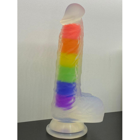 Цветной фаллоимитатор на присоске "Jelly Dildo 6.4"