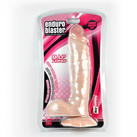 Реалистичный фаллоимитатор без вибрации на присоске "Enduro blaster" 9,0"