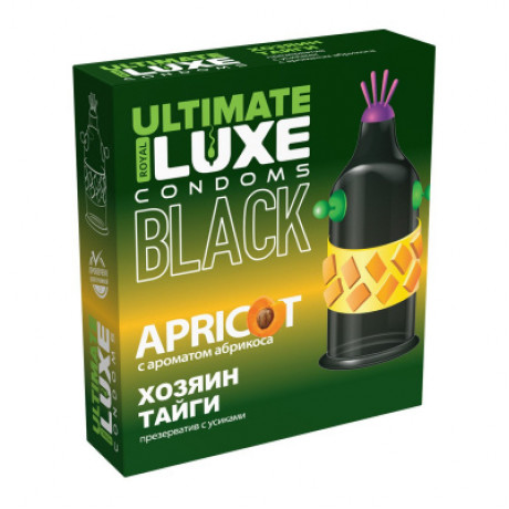 Презервативы с усиками и шариками "Luxe Black Ultimate", 1 шт