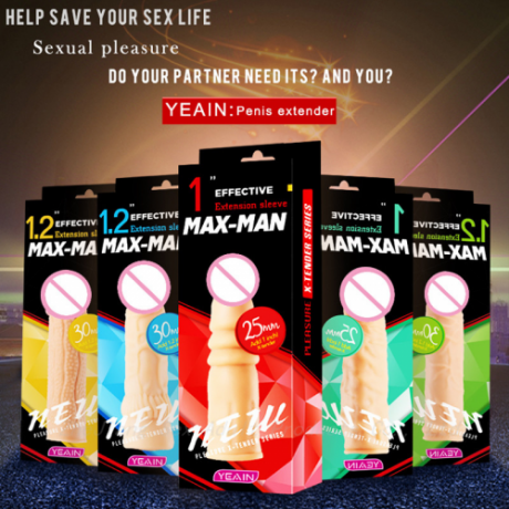 Реалистичная Насадка на член телесного цвета "Max-Man" 