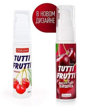 Съедобный Оральный Гель со вкусом вишни "TUTTI-FRUTTI", 30 г