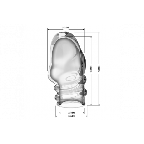 Закрытая Насадка на головку члена "Pretty Love Jeremy"