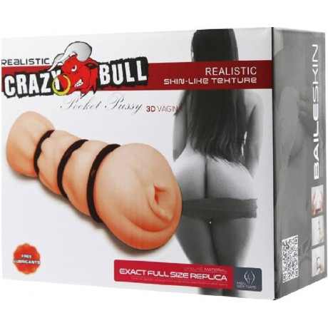 Мастурбатор реалистичный с кольцами "Crazy Bull Pocket Pussy"