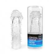 Прозрачная насадка на член без вибрации со стимулирующими усиками "Crystal Sleeve"