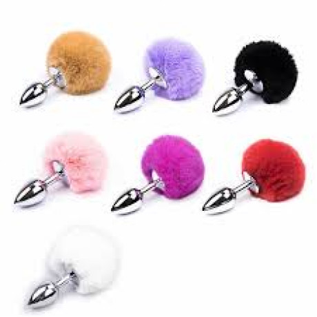 Анальная металлическая пробка "Зайка"