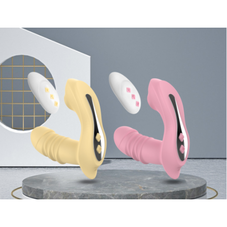 Вибростимулятор с дистанционным пультом и вакуумной стимуляцией клитора, а также с функцией подогрева "AFY-F23"