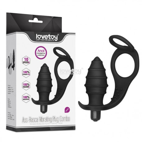 Анальная пробка "Ass-Rasca Vibrating Plug Combo"