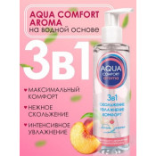 Гель-любрикант с ароматом персика 3 в 1 "Aqua Comfort intim Aroma",195 г.
