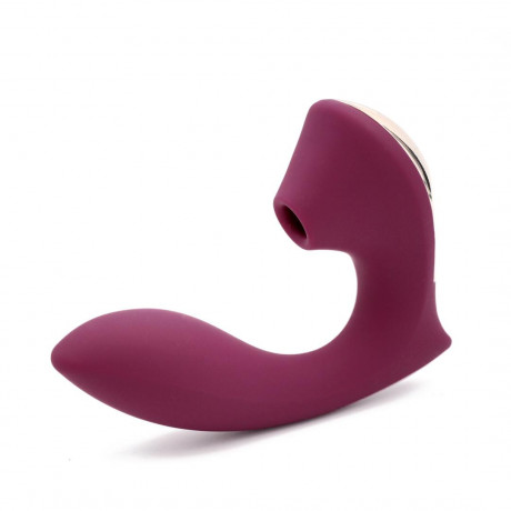 Вибратор с вакуумной стимуляцией клитора "Slimline"