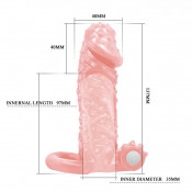 Насадка на член с кольцом для мошонки "Braveman" 