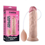 Фаллоимитатор с имитацией семяизвержения без вибрации "Soft Fun" 7"0