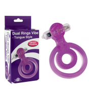 Виброкольцо "DUAL RINGS VIBE-TONGUE STYLE" 