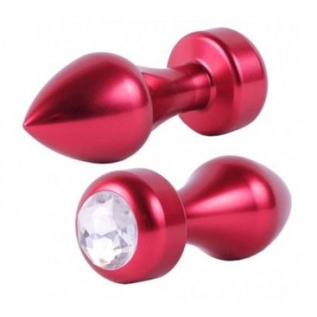 Анальная металлическая пробка "Aluminium Diamond's", 8 см