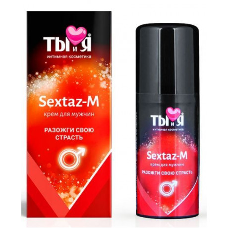 Крем для мужчин с возбуждающим эффектом "Sextaz M", 20 г