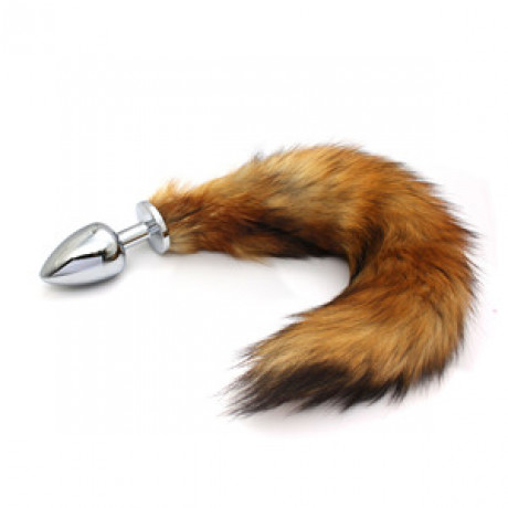 Металлическая анальная пробка "Хвостик"